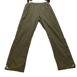 Gore-Tex Mens Olive Green Waterproof Rain Pants Elastic WaOutdoor Hiking 32x32
